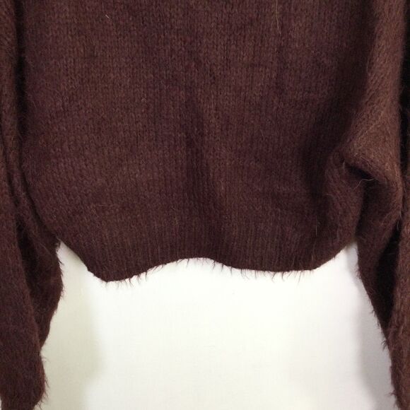 Free People Women's Pullover Crop Sweater Olivia Long Sleeve Decadent Size L NWT - Picture 9 of 16